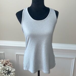 NIKE Dri-Fit Women’s‎ Gray Racerback Swoosh Logo Tank Size Medium